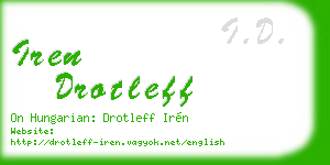 iren drotleff business card